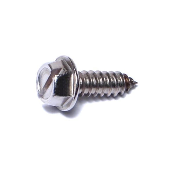 Midwest Fastener Sheet Metal Screw, #14 x 3/4 in, 18-8 Stainless Steel Flange Hex Head Slotted Drive, 50 PK 53620 - main